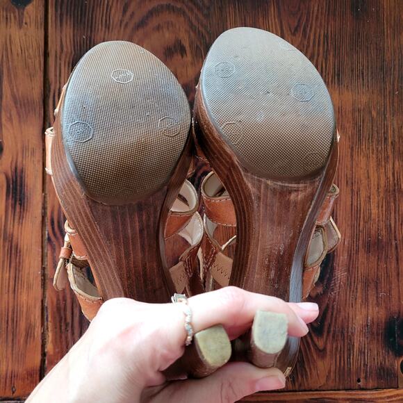 Coach Stephanie Heels Strappy Leather Sandals Sz 6 - Picture 6 of 9